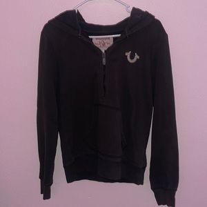 Girls true religion half zip jacket